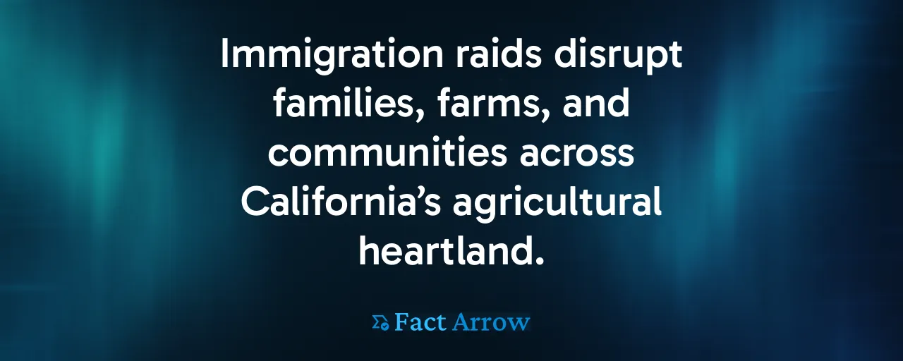Immigration raids disrupt families, farms, and communities across California’s agricultural heartland.
