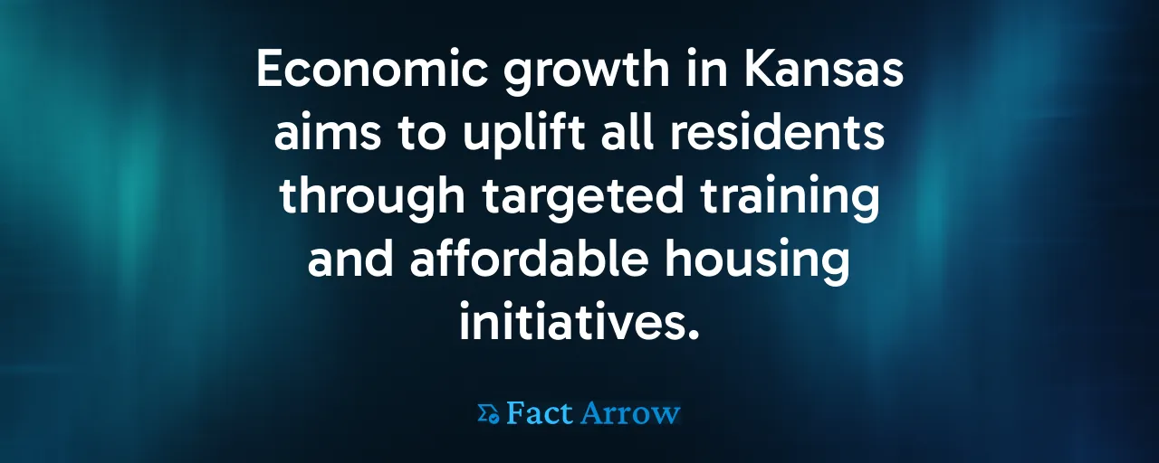 Economic growth in Kansas aims to uplift all residents through targeted training and affordable housing initiatives.