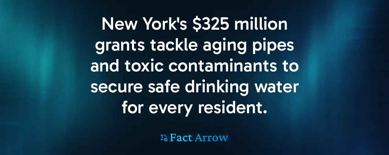 New York's $325 million grants tackle aging pipes and toxic contaminants to secure safe drinking water for every resident.