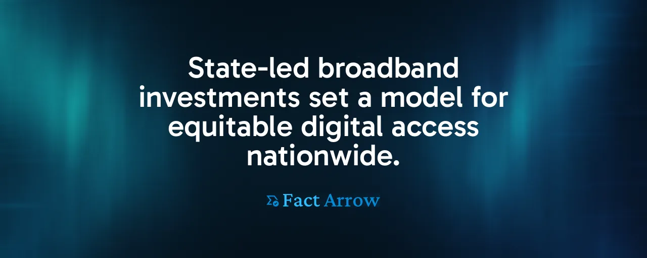 State-led broadband investments set a model for equitable digital access nationwide.