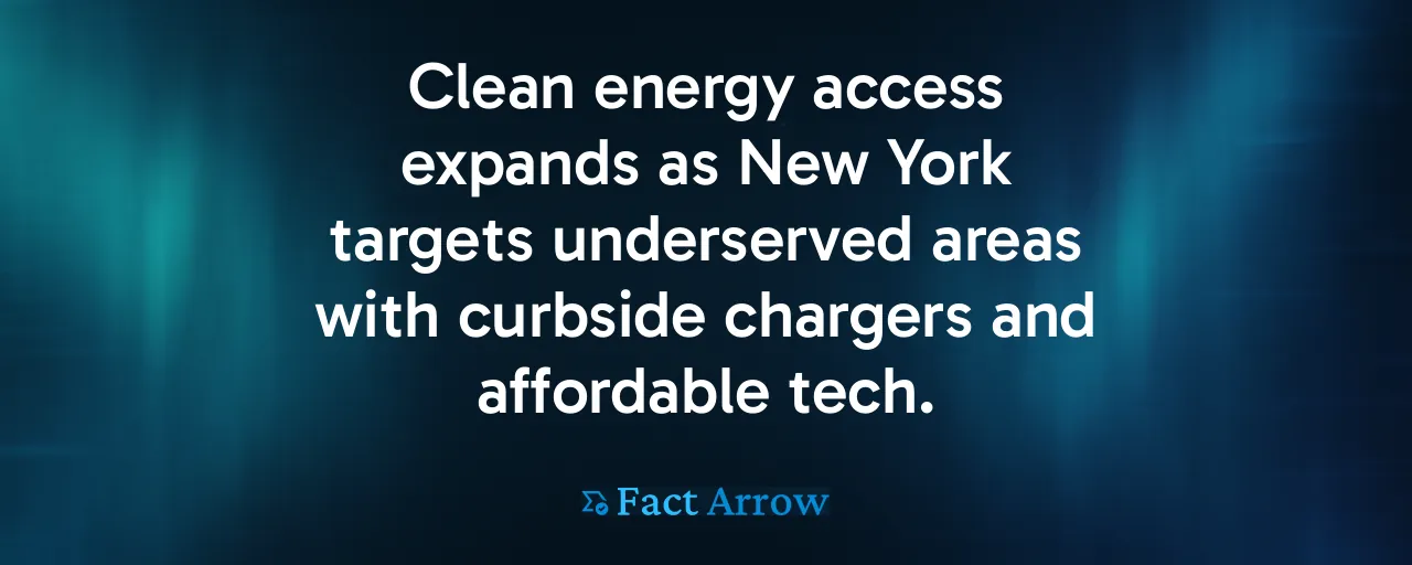 Clean energy access expands as New York targets underserved areas with curbside chargers and affordable tech.
