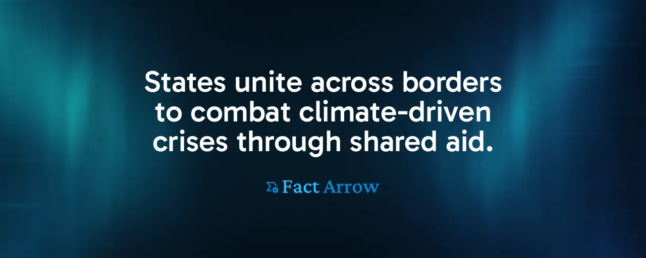 States unite across borders to combat climate-driven crises through shared aid.