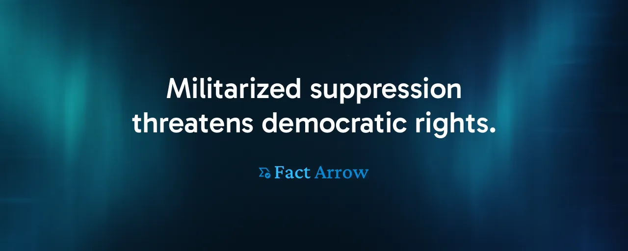 Militarized suppression threatens democratic rights.