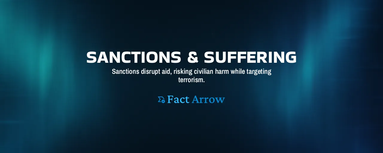 Sanctions & Suffering: Sanctions disrupt aid, risking civilian harm while targeting terrorism.